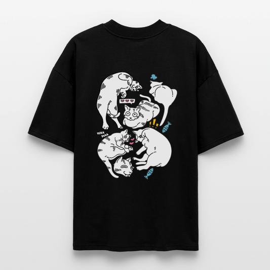 Malternativ - Mira & Mochi Backprint | Oversized - Schwarz